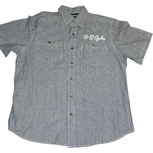 Harley-Davidson Gray Casual Button Down Shirt